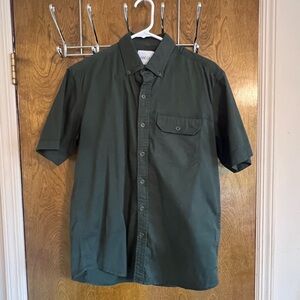 Batch Men’s Builder Size M SS Casual Shirt– Olive Green Cotton End- On - End